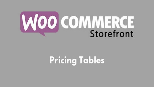 WooCommerce Storefront Pricing Tables